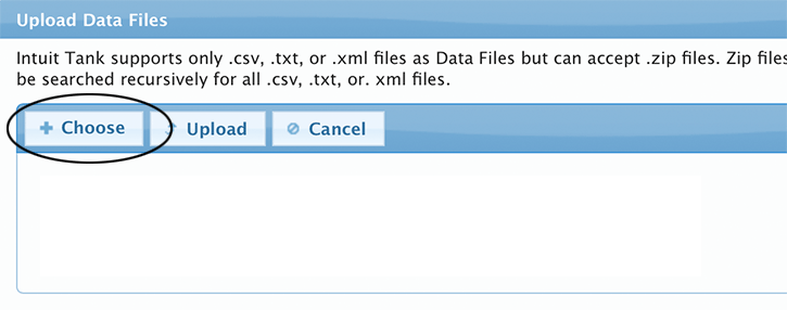 Choose Data File to Upload